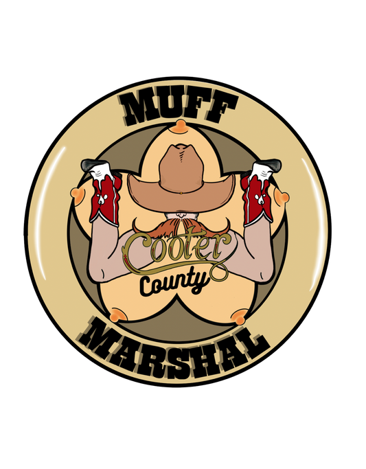 Muff Marshal From Cooter County Unisex Softstyle T-Shirt. Let the girls know when the Marshal is in town.